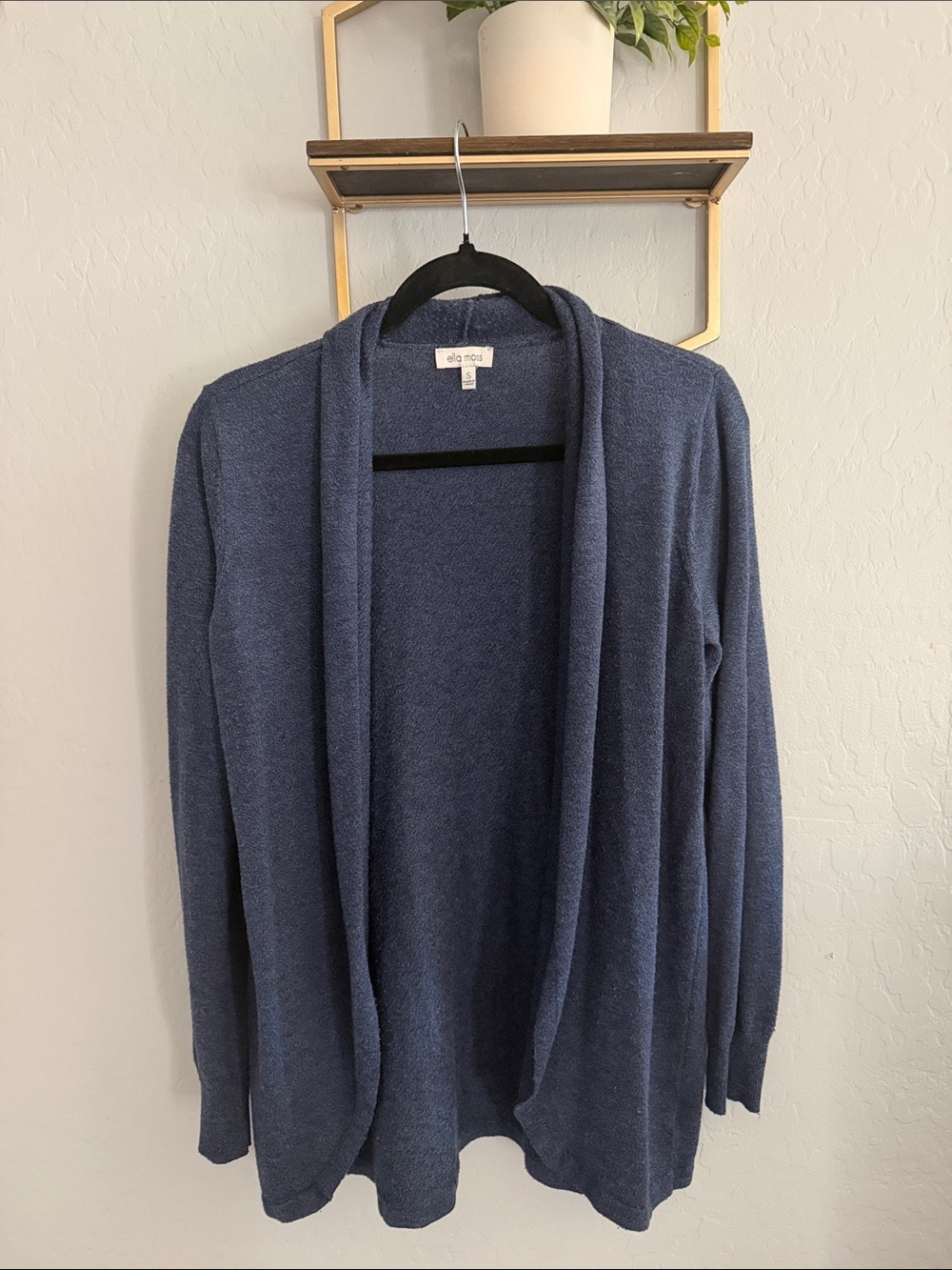 Ella Moss Navy Open-Front Cardigan